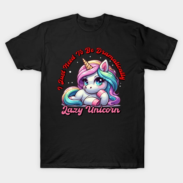 "Dramatically Lazy Unicorn" T-Shirt by WEARWORLD